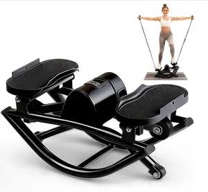 Low-Impact Lateral Rocking Fitness Stepper for Knees and Joints,Home Workout Machine,Rock Stepper Machine with Digital Display,Track Time,Reps,Calories for Legs,Glutes,Abs