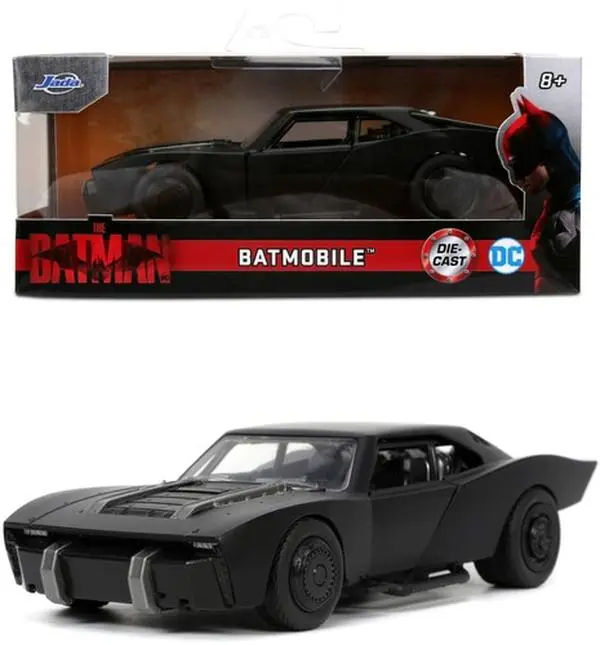 Jada Toys DC Batman Hollywood Rides 1:32 Scale 2022 Batmobile Die-Cast Car, TV/Movie Char Collectible Toy Car with Display Feature