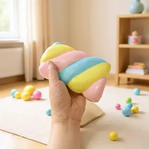 Cute Marshmallow Squishy Slow Rising Toy, Soft PU Stress Relief Squeeze Toy, Kawaii Fidget Toy for Anxiety & ADHD, Perfect Kids' Gift for Children's Day