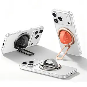 2-in-1 Magnetic Phone Grip & Stand for MagSafe & All Phones- 360° Rotating Flip Holder,N52 Strong Magnet, Liquid Silicone Wrist Strap, Aviation Aluminum
