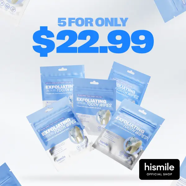 [NEW] [Hismile] Hismile Exfoliating Tooth Wipes Mega Value Set, Oral Tooth Wipes, Hydroxyapatite and Xylitol Infused Tooth Wipes 70pk