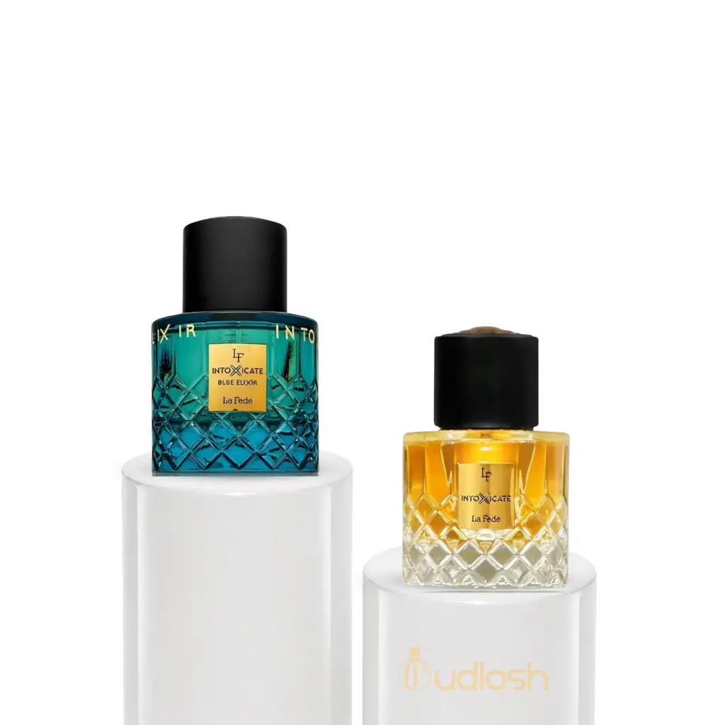 Khadlaj | La Fede | Intoxicate + Blue Elixir | Men's Fragrance | 100 ML 3.4 OZ | Extrait De Parfum | Lavender - Mint & Bergamot(Specification)