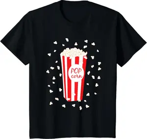 100%cotton Popcorn Design with Bag of Popcorn T-Shirt
