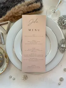 Bling and Glam Wedding Menu | Style 145