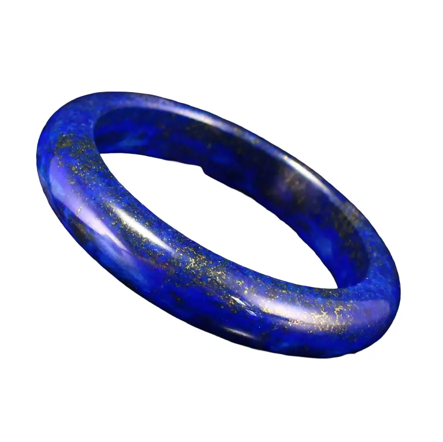 Genuine Ultramarine Lapis Lazuli Gemstone Bangle 58mm ID 59.15g Certified