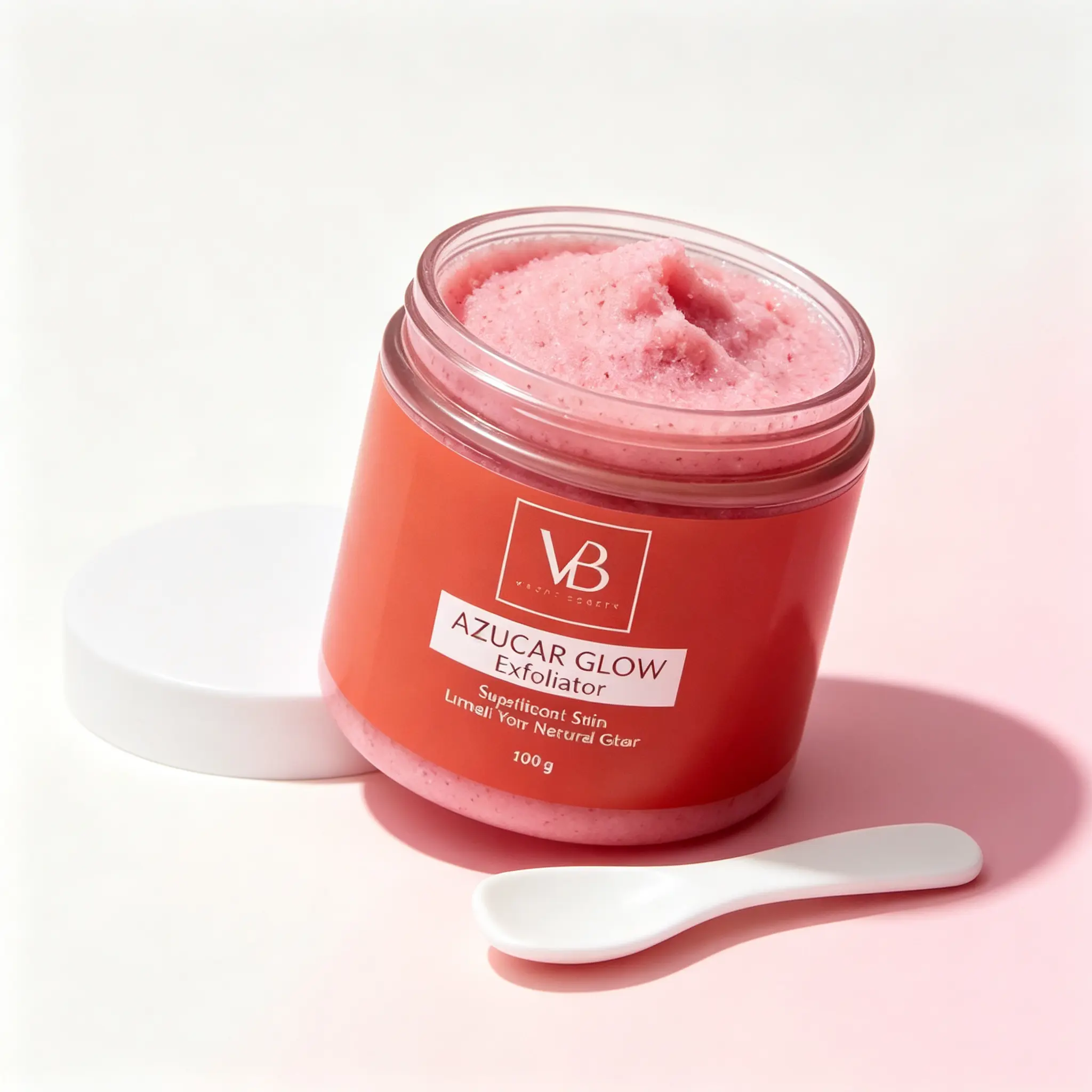 VB Azucar Glow Brightening Sugar Scrub - Exfoliating Face & Body Polish to Remove Dead Skin & Fade Dark Spots. Deeply Hydrating Daily Cleanser for Smooth, Radiant Skin (100g)