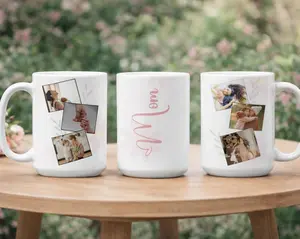 Personalized Mom Photo Mug, Custom Picture Cup With Kids Names Mothers Day Gift Family Photo Mug 11oz 15oz