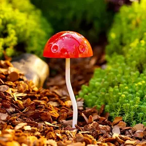 1/3PC colorful mushroom, hand-painted metal garden stake for indoor and outdoor decoration, perfect gift for friends and family