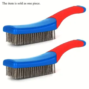 Heavy duty wire brush with ergonomic handle | Ideal for rust removal, barbecue grill cleaning, paint stripping, dirt and slag scrubbing, industrial maintenance, ship use, and construction tools Hand Tools Diy Tools