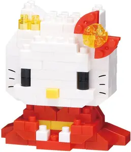 Nanoblock - Sanrio - Character Collection - Hello Kitty (Kimono) Building Kit  [COLLECTIBLES] figurine/statue, Brick, Collectible