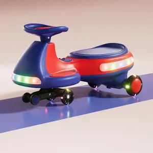 2-in-1 Rechargeable Light-Up Electric Wiggle Swing Car with Pedal, 2-Speed Settings, Fun Musical Features, Anti-Rollover Safety, Flashing Wheels, Kids' Ride-On Toy