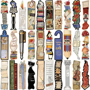 Book Lover Bookmark, 30pcs/set Double-sided Bookmark for Reading, Cute Funny Bookmark for Women, Reading Book Accessories for Women, Book Reading Stickers