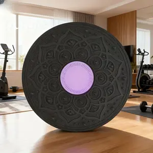 Non-Slip Fitness Balance Board with Stability Ring, Core Exercise Yoga Pilates Training Equipment, Home Gym Workout Tool, Workout Exercise Platform, //blue