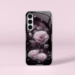 Night Dew Flower for【Galaxy S23+】Elegant Electroplating Glass Case--975