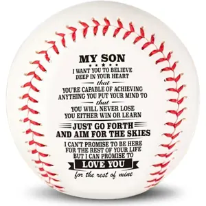 Moactiv "MY SON" Print Baseball, Baseball With Official Size And Weight, Gift For Some Special Occasions, For Boys Adults And Baseball Fans ball hawk