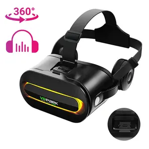 2026 New Virtual Reality Glasses, Panoramic 150° View, Dual 4K Screens, Audio-Compatible for Gaming & Movies (VR Device for 3D Effects with Wireless Headphone Support)