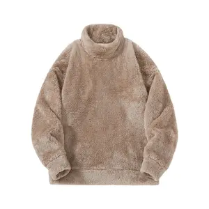 New Arctic Fleece High Collar Sweatshirt Men’s Winter Thickened Warm Loose Casual High Neck Top Base Shirt Suitable for Daily Outings regular fit heavyweight sherpa fleece Hoodie Menswear Long Sleeve fathersdaygift