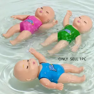 Cute Mini Interactive Swimming Dolls Wind-Up Bath Toys for Toddlers, Kids Water Play Activities Bathroom Toys, Unisex Toddler Bath Toys, Funny Bathtub Toys