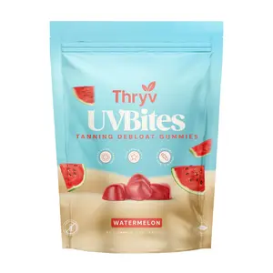 UVBites Tanning Debloat Gummies, Natural Tanning Debloat Supplement with Astaxanthin & Beta Carotene, Beauty Supplement Vitamin For Adults, Tanning Gummies For Radiant And Glowing Skin