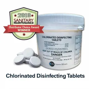 Chlorinated Disinfecting Tablets - 6 jars – 6.55g Concentrated Cleaning Tablets – Commercial Surface Cleaning Solution – 2 Pack