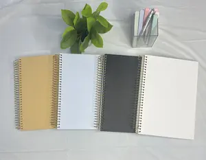 Minimalist Spiral Hardcover Meeting Notebook Journal, 300-Lined Classic Ruled Paper, Office Stationery Supplies