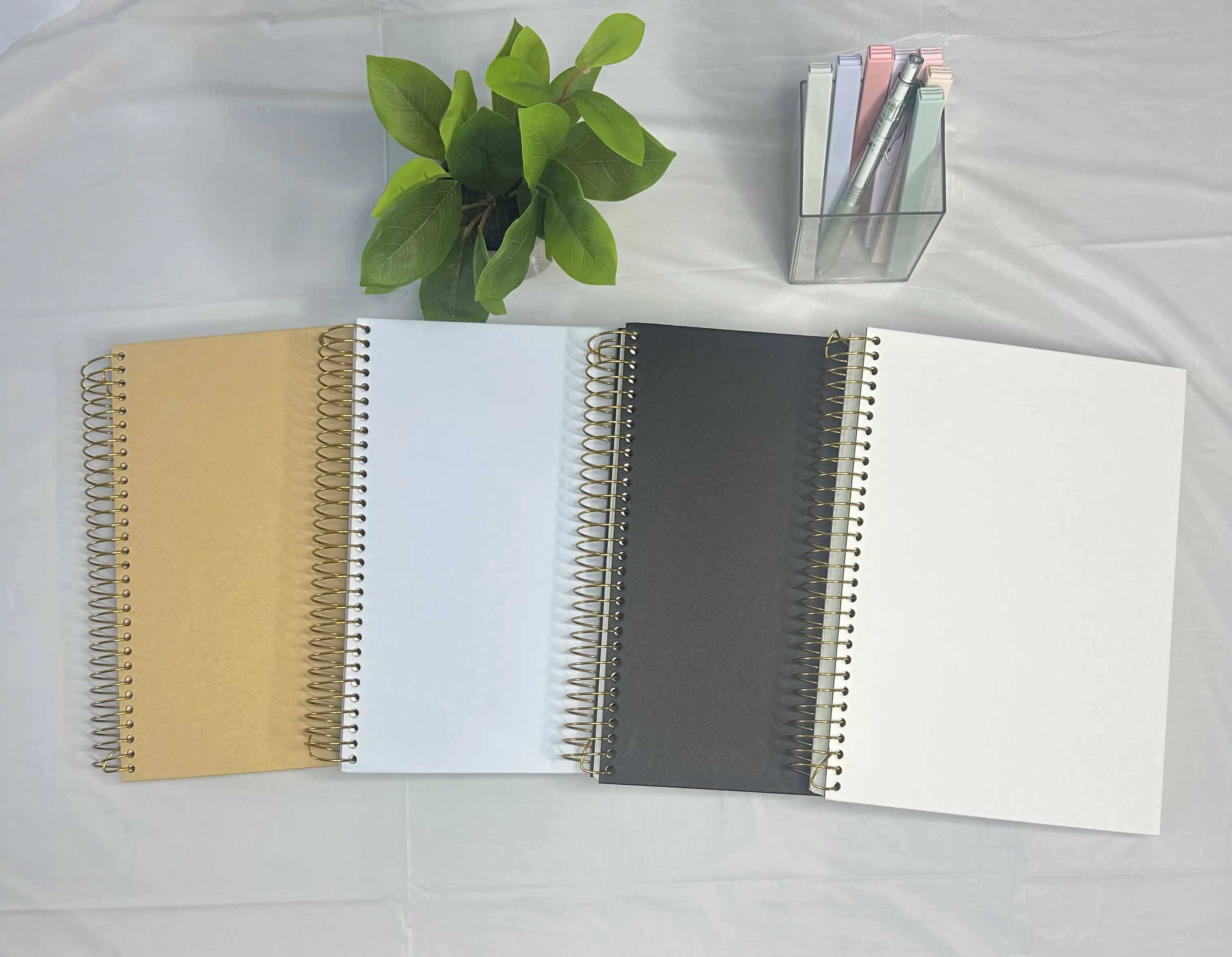 Spiral Hardcover Meeting Notebook - Traditional, Simple Look, Classic Ruled Paper, 300 High Pages, 7"x10" Size, No Text on Headers & Footers, Ample Space, Office Stationery Supplies, Ideal for Corporate Gifting