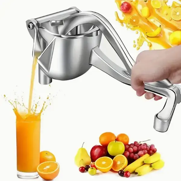 Aluminum Manual Squeeze Extractor - Sturdy, Detachable Compact Kitchen Utensil with Ergonomic Grip for Smooth Fruit Juicing, Daily Use, Efficient Pomegranate & Citrus Extraction, Easy to Use & Clean, Durable Fruit Tool