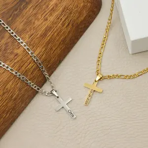 Personalized cross necklace for boys, First Communion Necklace, baptism gift for kids, birthday gift, waterproof necklace, custom name