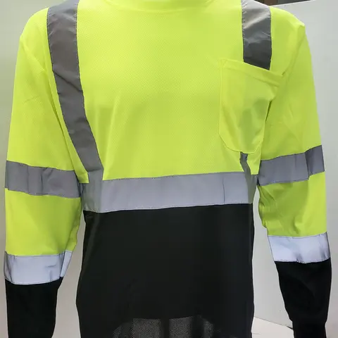 FX Class 3 High Visibilty Yellow long sleeve safety shirt
