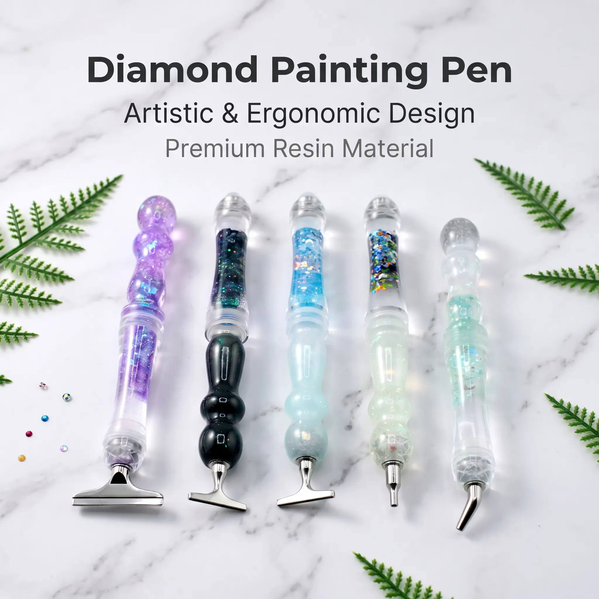 Glitter Diamond Drill Pen Set，Quicksand Diamond Painting Pen Set，Diamond Art，Level Up Your Diamond Art