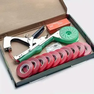 Plant Tying Machine Set, Heavy Duty Plant Tape Gun Tool for Climbing Plants, Vine Tying Machine with 10 Rolls Tape, Spare Blades and Springs, Garden Supplies