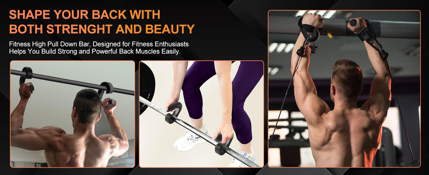 Neutral Grip Handles for Pull Up: Ergonomic Portable Hooks for Barbell Row Deadlift Resistant Bands for Home Gym Fitness Enthusiasts