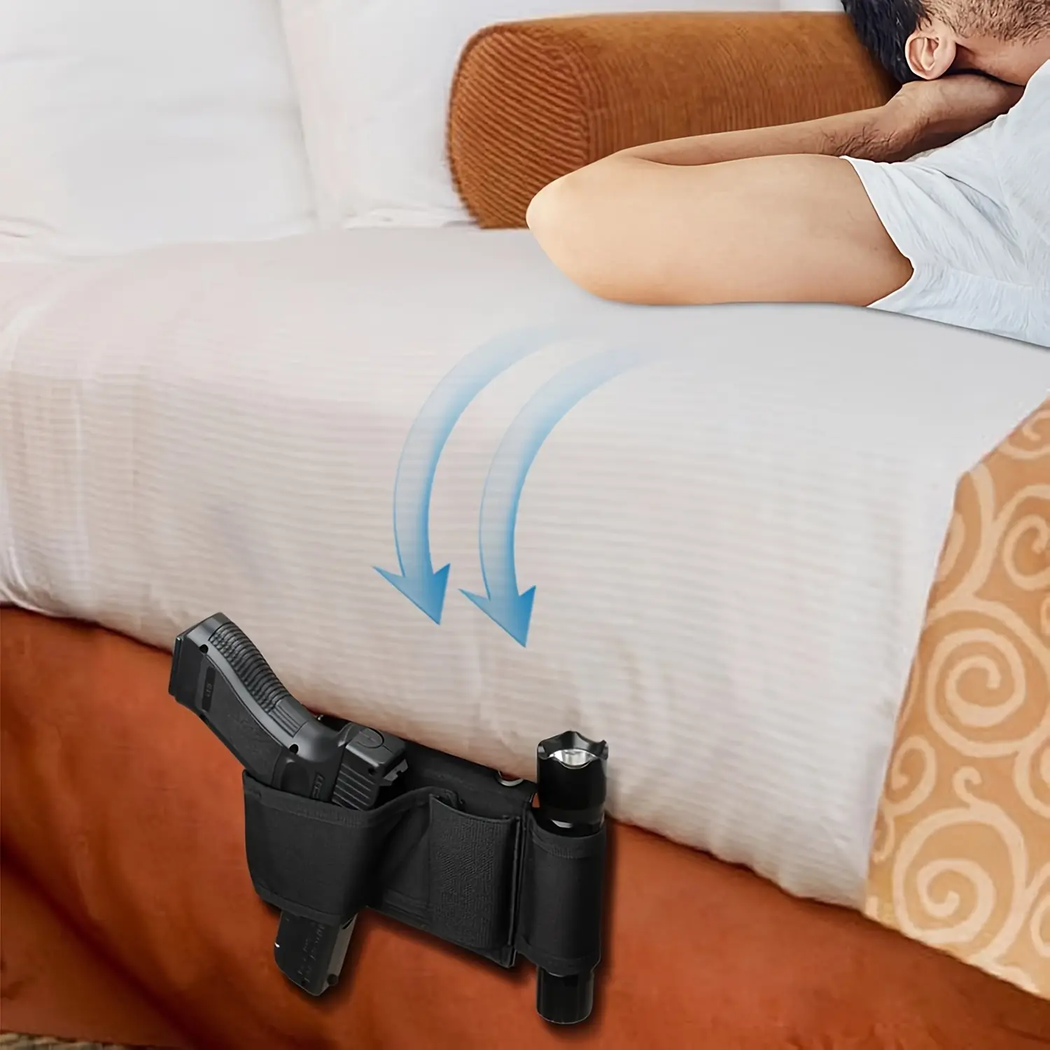 High-Quality Tactical Universal Pistol Holster - Quick Access, Concealed, Bottom-Mounted, Suitable for Car Seats, Bedside, Valentine's Day Gift for Hunting Enthusiasts, Tactical Holster, Universal Holster