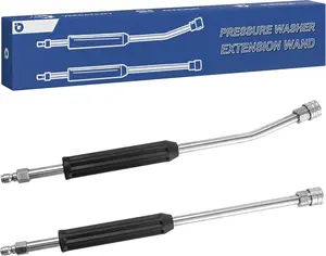 Washer Extension Wand, Anti-Slip Grip Power Washer Lance for  Washing, Curved Angled and Straight Wand Replacement, 2 Pack, 1/4'' Quick Connect