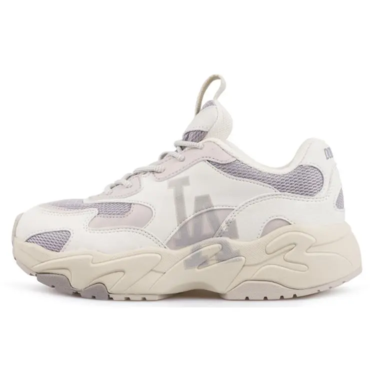 MLB Chunky Sole Los Angeles Dodgers Retro Casual Low-Top Dad Sneakers - Cushioned, Slip-Resistant, Height-Increasing Shoes for Men and Women