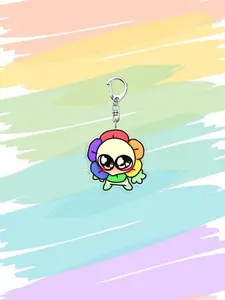 Cute Acrylic Keychain, Dandy's World Video Game Theme, Backpack Charm, Bag Accessory, Bookbag Pendant, Gift for Friends, Keychain For Bags