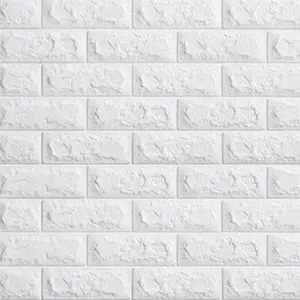 3D Wall Sticker Panel, Self-adhesive Foam Brick Wallpaper, Waterproof Wall Sticker for Living Room Kitchen & Bathroom