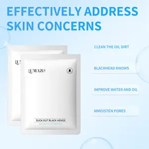 LUMAZO Bamboo Charcoal Blackhead Pulling Nasal Mask: Cleans pores, smoothens skin texture. Suitable for both men and women.