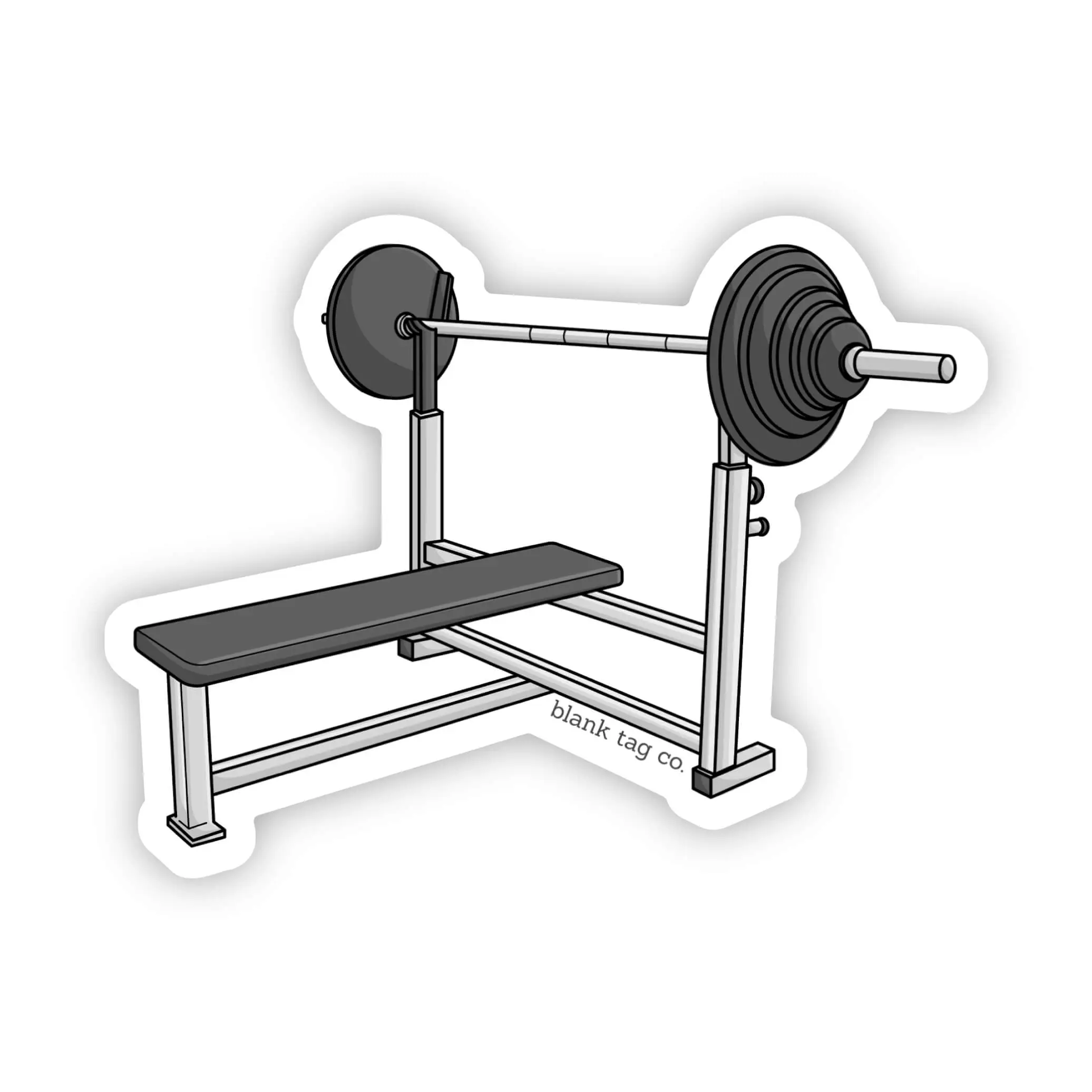 Blank Tag Co.® Waterproof Sticker - Flat Bench