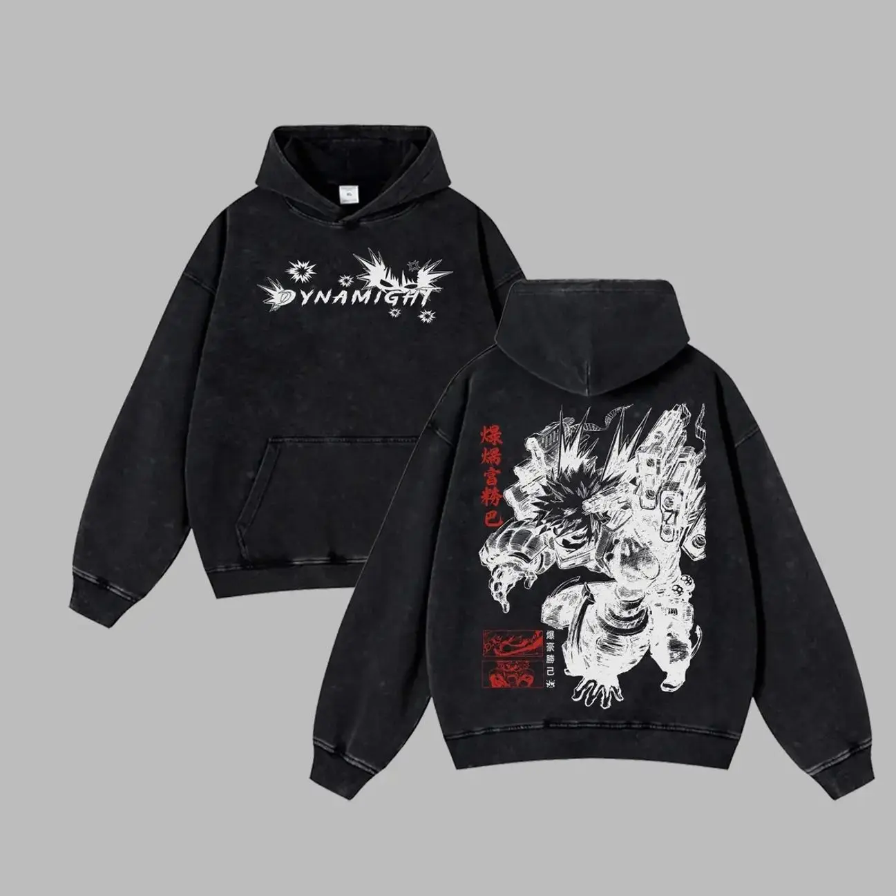 Katsuki Bakugo My Hero Academia Anime Retro Unisex Acid Washed T-Shirt, Hoodie, Oversized Unisex Anime Merch, Soft Cotton Streetwear Clothes, Unisex Manga Apparel, Gift for Anime Fans, Christmas Gift HW4 IJG