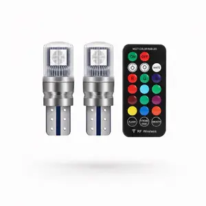 Tuner District RGB T10 LED Bulbs (for Automotive Interior/Exterior Lighting, Energy-Efficient, Color-Changing)