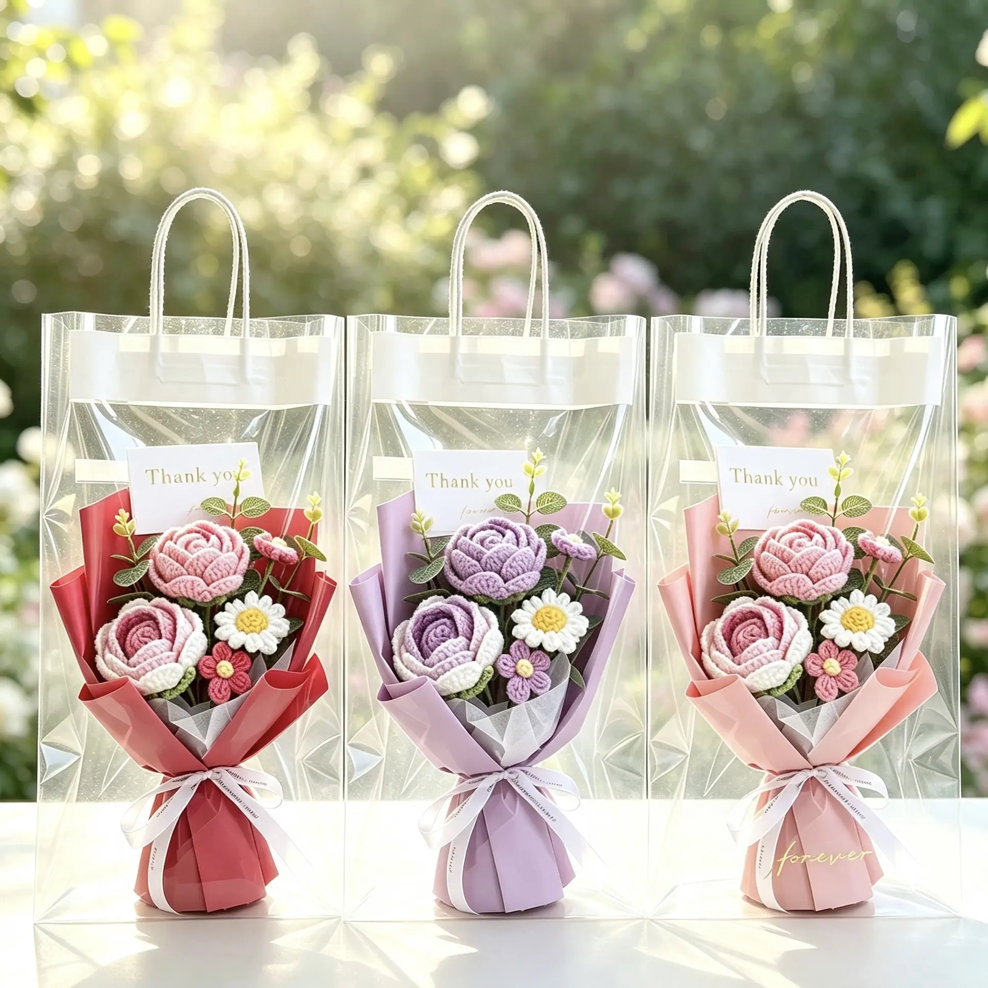 Handmade Knitted Rose Bundle, Never Withering Flowers, Eternal Love, Suitable for Birthday Gifts, Valentine's Day Gifts, Teacher's Day Gifts, School Opening Gifts