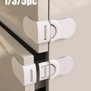 Safe Drawer Locks, Update Proof Cupboard Locks, Dual-Button Proofing Corner Locks, Strong Adhesive, Multifunctional Baby Proofing, No Drilling Needed