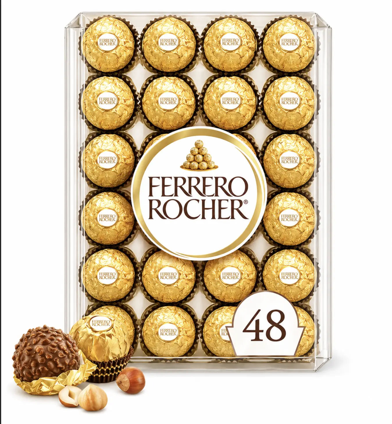 Ferrero Rocher Premium Milk Chocolate Hazelnut, 48 ct. Ferrero Rocher Premium Milk Chocolate Hazelnut, 48 ct.