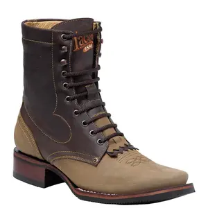 Tombstone Men's Tang Brown Lace Up Boots Square Toe