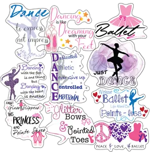 Ballerina Stickers, Ten Vinyl Stickers Supporting Ballerina, Great Ballerina Gift, Decorative Stickers