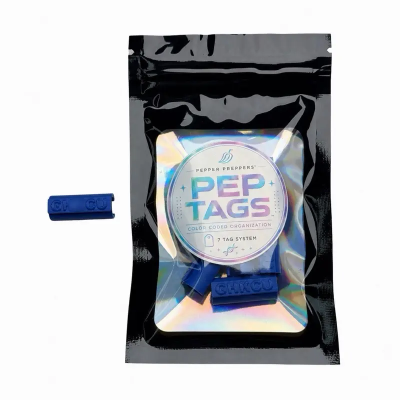 PepTagTM Single Labels for 1mL Pins | Color-Coded Routine Organizer Tags | 7 Count Set