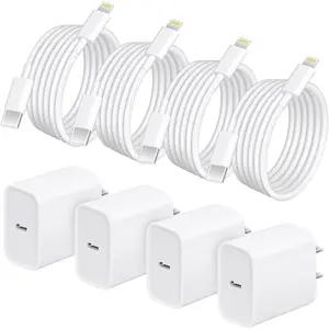 Charger Fast Charging, 4 Pack 20W Fast Charger Cube  6 FT USB CL Charger Cord, Charger Compatible with iP14 13 12 11 Pro Max,14 Plus,XR,XSMAX
