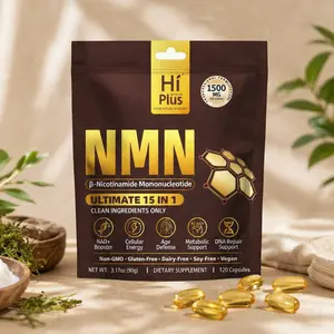 HiPlus NMN Complex Nutritional Supplement - 1500mg Per Serving, 15-1 Formula with 500mg NMN, Vitamin C, TMG, CoQ10 Antioxidant Support