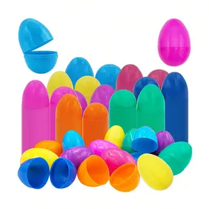 2/12/24pcs 2.36 Inch Plastic Easter Eggs, Bulk Empty DIY Fillable Eggs, Perfect for Egg Hunt Games, Basket Filler, Party Gifts, Classroom Rewards